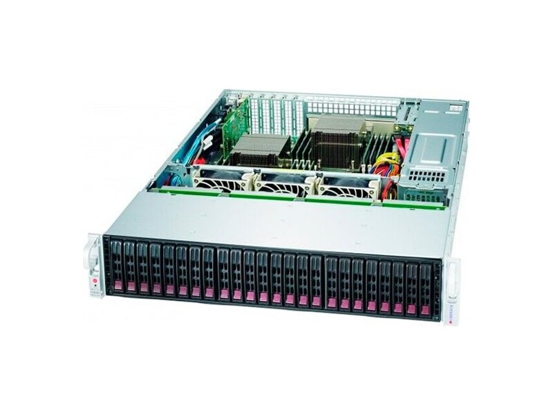 CSE-216BE2C-R920LPB  Supermicro SuperChassis 216BE2C-R920LPB Rack 2U, 24x 2.5'' HS SAS/ SATA, 7xLP, R920W, ATX/ E-ATX/ EE-ATX