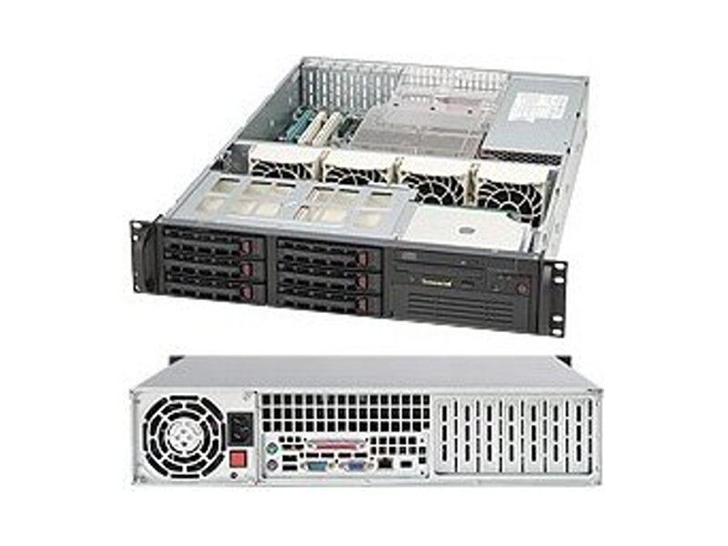 CSE-823TQ-653LPB  Supermicro SuperChassis 823TQ-653LPB Rack 2U, 6x3.5'' HotSwap, 7LP, 650W, EATX/ ATX