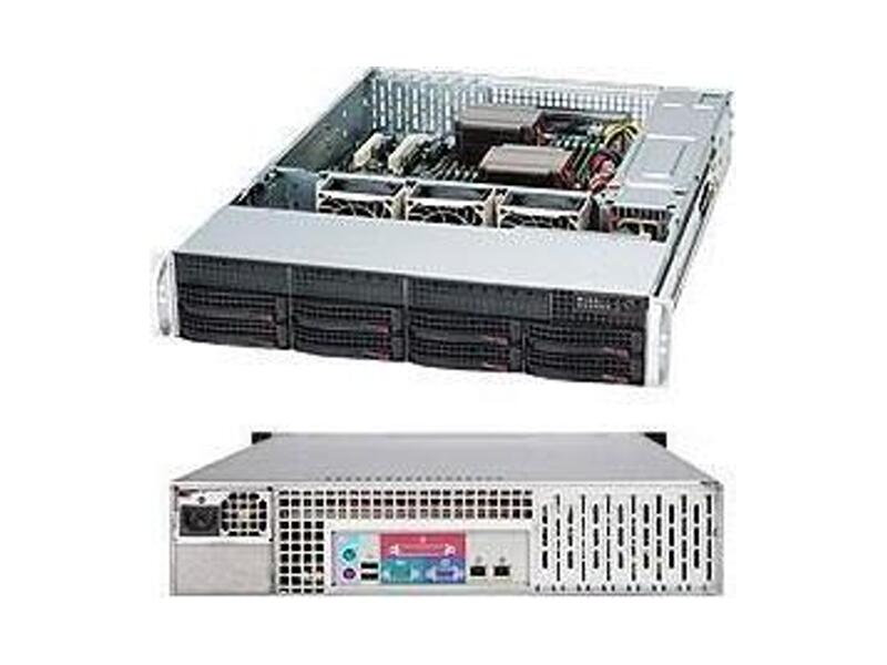 CSE-825TQ-563LPB  Supermicro SuperChassis 825TQ-563LPB Rack 2U, 8x3.5'' HotSwap SAS/ SATA, 2x3.5'' Fixed drive bay, 7xLP, 560/ 600W, ATX/ EATX/ 13.68''x13''