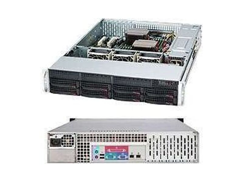 CSE-825TQC-600LPB  Supermicro SuperChassis 825TQC-600LPB Rack 2U, 8x3.5'' HotSwap, 2x3.5'', 7LP, 600W, EATX/ ATX/ 13.68''x13''