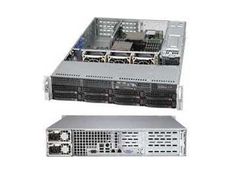 CSE-825TQC-R1K03WB  Корпус Supermicro Black 2U SC825TQC SAS3 WIO Chassis w/ Red. 1000W PWS