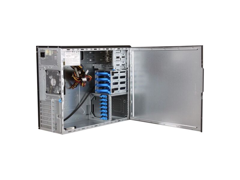 CSE-732I-500B  Supermicro SuperChassis 732I-500B Mid-Tower, 2x5.25'' ext. & 4x3.5'' int. HDD drive bays, 7xFH/ FL, 500W, ATX/ EATX/ microATX