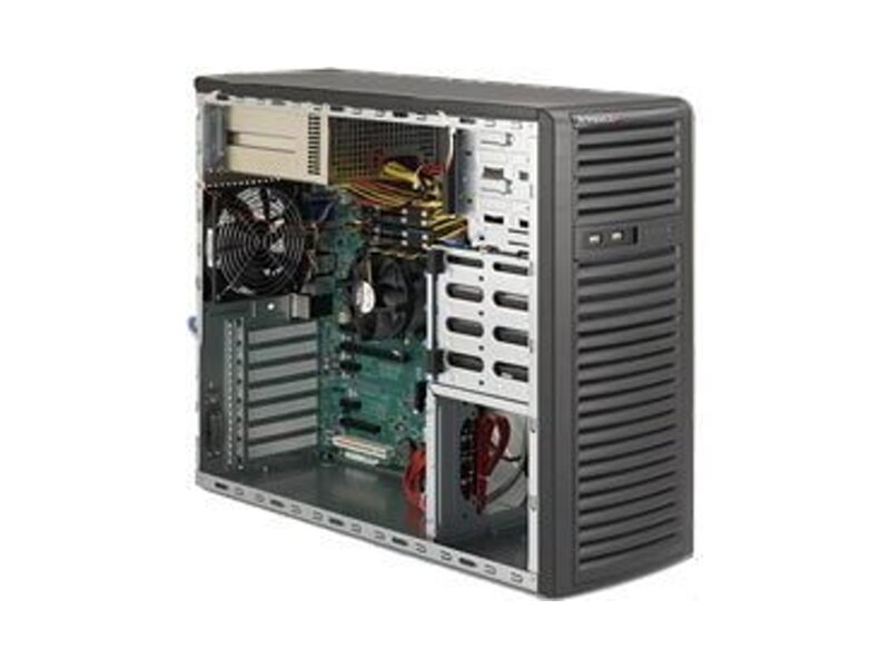 CSE-732I-R500B  Supermicro SuperChassis 732I-R500B Mid-Tower, 4x3.5'' int, 2x5.25''ext, 7xFH/ FL, R500W, EATX/ ATX/ microATX 1