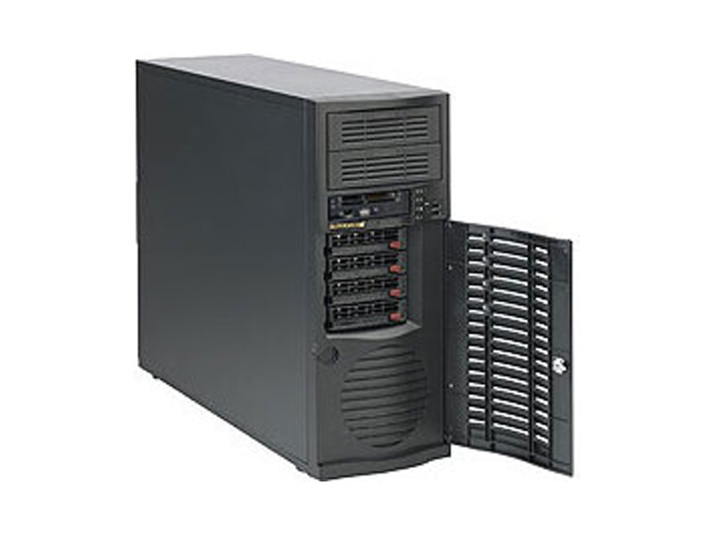 CSE-733TQ-665B  Supermicro SuperChassis 733TQ-665B Mid-Tower, 4x3.5'' HotSwap, 2x5.25''ext, 7xFH/ FL, 665W, EATX/ ATX/ microATX