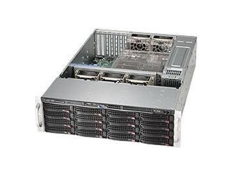 CSE-836BE2C-R1K03B  Supermicro SuperChassis 836BE2C-R1K03B Rack 3U, 16x3.5'' HotSwap, opt. 2x2.5'' HotSwap, 7xFH/ FL, R800/ 1000W, ATX/ EATX/ 13.68''x13''