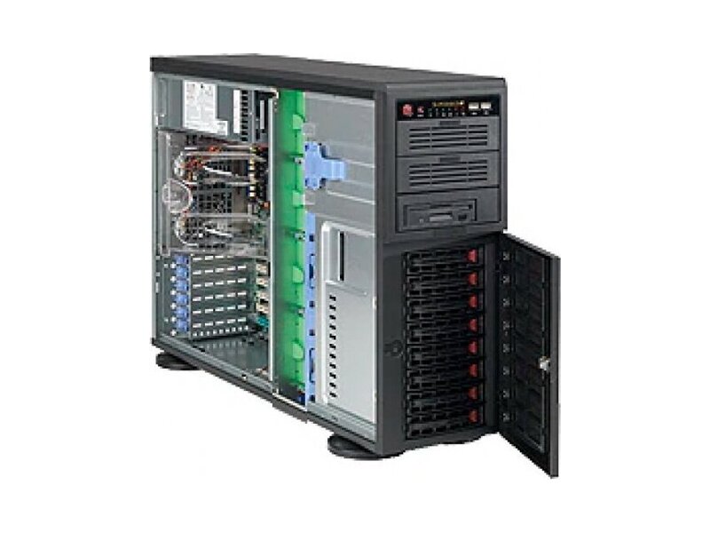 CSE-743TQ-903B-SQ  Supermicro SuperChassis CSE-743TQ-903B-SQ 4U (Tower), Max. MB sizes - E-ATX, 8x3.5'' hot-swap, 7x FH exp. slots, 1x900W