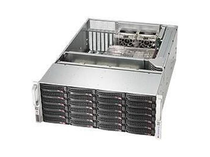 CSE-846BE16-R920B  Supermicro SuperChassis 846BE16-R920B Rack 4U, 24x3.5'' HotSwap, 7FH/ FL, R920W, АТХ/ EATX/ 13''x13.68''/ microATX