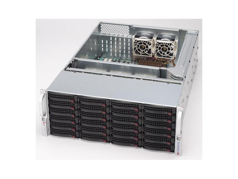 CSE-846TQ-R900B  Supermicro SuperChassis 846TQ-R900B Rack 4U, 24x3.5'' HotSwap, 7FH/ FL, R900W, АТХ/ EATX/ 13''x13.68''/ microATX