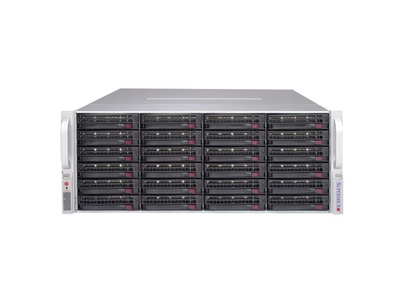 CSE-847E1C-R1K28JBOD  Supermicro SuperChassis 847E1C-R1K28JBOD Rack 4U, 44x(24front + 20rear) 3.5'' HotSwap, R1280W(1+1), JBOD 1