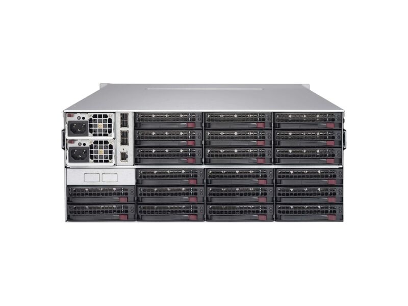 CSE-847E1C-R1K28JBOD  Supermicro SuperChassis 847E1C-R1K28JBOD Rack 4U, 44x(24front + 20rear) 3.5'' HotSwap, R1280W(1+1), JBOD