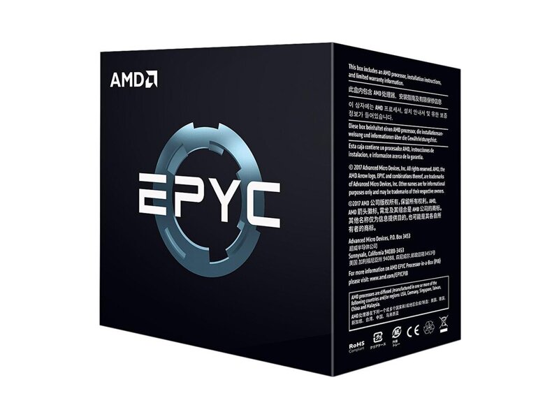 100-100000080WOF  AMD CPU EPYC 7252 (3.1/ 3.2GHz Max Boost, 64MB, 120W, SP3) Box