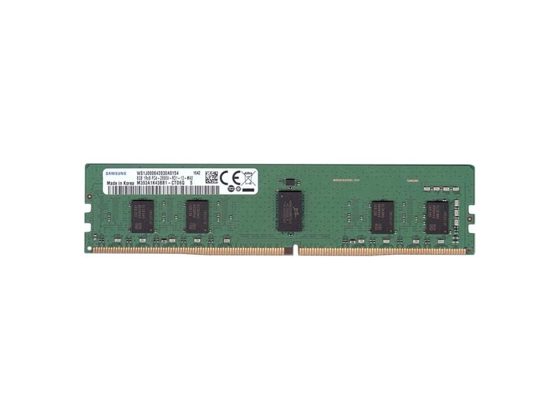 M393A1K43BB1-CTD  Samsung DDR4 8GB (1X8GB) RDIMM PC4-21300 2666MHz CL19 ECC Reg 1RX8 1.2V, M393A1K43BB1-CTD