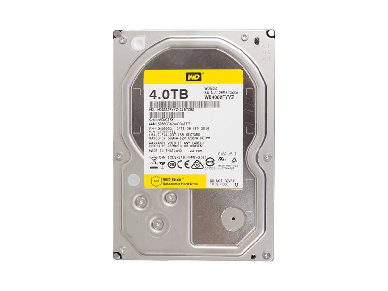 WD4002FYYZ  HDD Server WD GOLD WD4002FYYZ (3.5'', 4TB, 128Mb, 7200rpm, SATA6G) 3