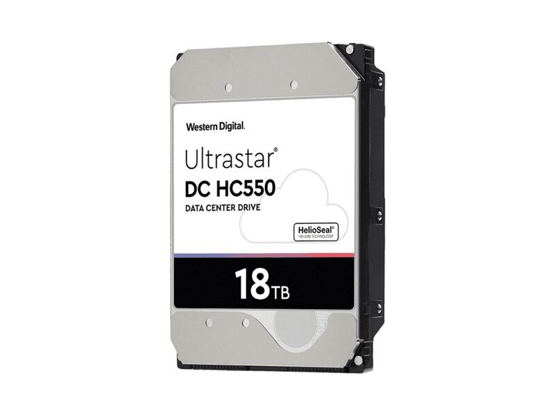 0F38459  HDD Server WD Ultrastar DC HC550 WUH721818ALE6L4 (3.5'', 18ТB, 512Mb, 7200rpm, SATA 512E Helium)