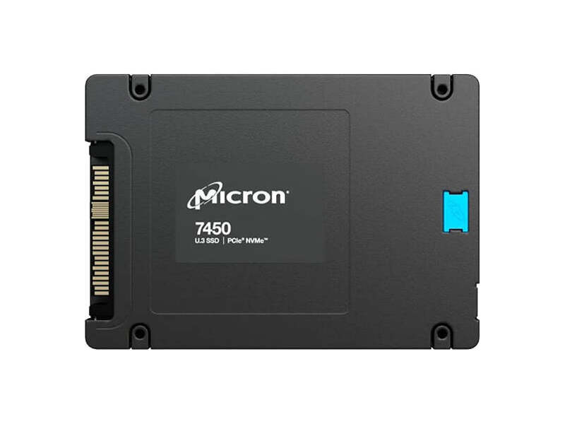 MTFDKCC960TFR-1BC1ZABYYR  Micron SSD 7450 PRO, 960GB, U.3(2.5'' 15mm), NVMe, PCIe 4.0 x4, 3D TLC, R/ W 6800/ 1400MB/ s, IOPs 530 000/ 85 000, TBW 1700, DWPD 1 (12 мес.)