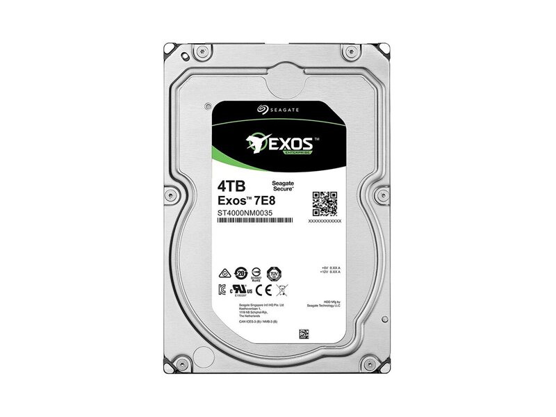 ST4000NM005A  HDD Server Seagate Exos 7E8 ST4000NM005A (3.5'', 4TB, 256Mb, 7200rpm, SAS12G, 512E)