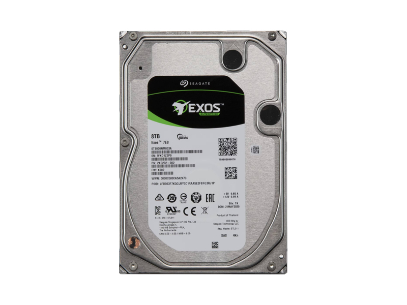 ST8000NM003A  HDD Seagate SAS 8Tb Exos 12Gb/ s 7200rpm 256Mb (replacement ST8000NM018B) ST8000NM003A