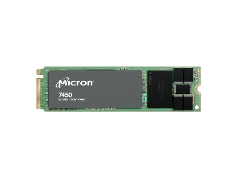 MTFDKBA400TFS-1BC1ZABYY  Micron SSD 7450 MAX, 400GB, M.2(22x80mm), NVMe 1.4, PCIe 4.0 x4, 3D TLC, R/ W 5000/ 700MB/ s, IOPs 280 000/ 65 000, TBW 2100, DWPD 3