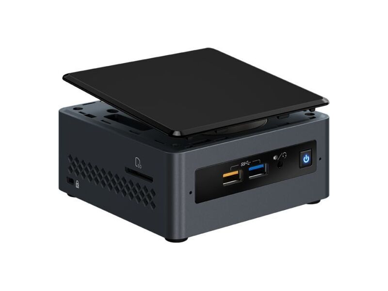 BOXNUC7CJYH2  Intel NUC Kit Celeron J4005 up to 2.7GHz, 2*DDR4 SODIMM (max 8GB), 2.5'' Drive, Dual HDMI 2.0a, 6xUSB, 7.1 Audio, SDXC, GLAN, WiFi+BT 4