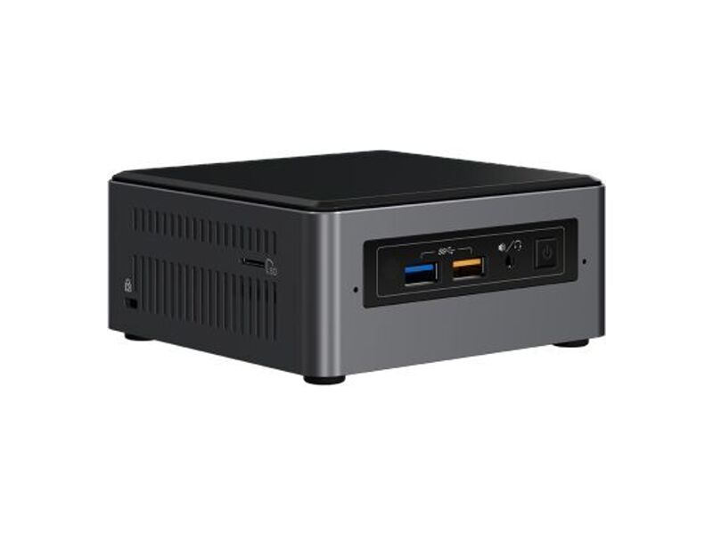 BOXNUC7I5BNH  Intel NUC Kit 7th Gen, Core i5-7260U up to 3.4GH, 2x DDR4 SODIMM (max 32GB), 2.5'' HDD/ SSD + M.2 SATA/ PCIe SSD (RAID 0, 1), HDMI 2.0a, USB-C (DP1.2), 6xUSB, 7.1 Audio, microSDXC, GLAN, WiFi+BT