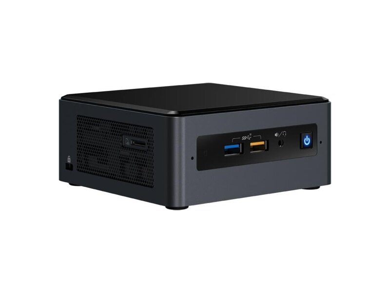 BOXNUC8I3BEH2  Intel NUC Kit 8th Gen, Core i3-8109U up to 3.6GHz, 2x DDR4 SODIMM (max 32GB), 2.5'' HDD/ SSD + M.2 SATA/ PCIe SSD (RAID 0, 1), HDMI 2.0a; USB-C (DP1.2), 6xUSB, 7.1 Audio, microSDXC, GLAN, WiFi+BT