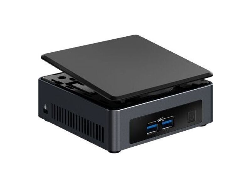 BLKNUC7I3DNKTC2  Intel NUC MiniPC Business 7th Gen, Core i3-7100U 2.40GHz, 1x 4GB DDR4 (max 32GB), 128GB SSD, M.2 SSD, Dual HDMI 2.0a, 4-lane eDP 1.4, 4xUSB, GLAN, WiFi+BT, Win10 PRO 2