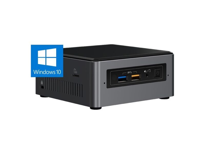 BOXNUC7I3BNHXF  Intel NUC MiniPC Home 7th Gen, Core i3-7100U 2.4GHz, 16GB Optane + 1x 4GB DDR4 (max 32GB), 1TB HDD, M.2 and 2.5'' Drive, HDMI 2.0a; USB-C (DP1.2), 6xUSB, 7.1 Audio, MicroSDXC, GLAN, WiFi+BT, Win10