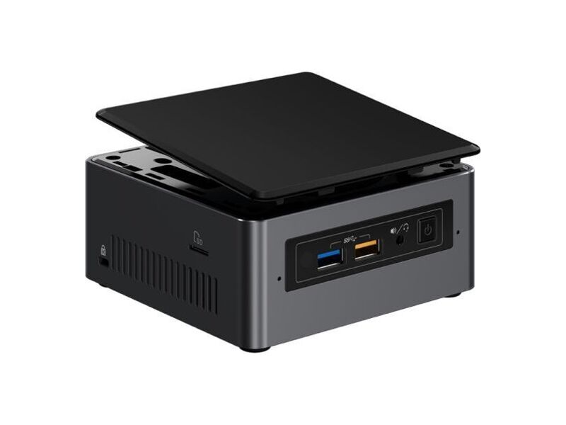 BOXNUC7I3BNHXF  Intel NUC MiniPC Home 7th Gen, Core i3-7100U 2.4GHz, 16GB Optane + 1x 4GB DDR4 (max 32GB), 1TB HDD, M.2 and 2.5'' Drive, HDMI 2.0a; USB-C (DP1.2), 6xUSB, 7.1 Audio, MicroSDXC, GLAN, WiFi+BT, Win10 4