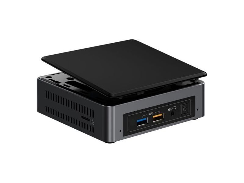 BOXNUC7I5BNKP  Intel NUC MiniPC Home 7th Gen, Core i5-7260U up to 3.4GHz, 2x 4GB DDR4 (max 32GB), 256GB NVMe SSD, M.2 SSD, HDMI 2.0a; USB-C (DP1.2), 6xUSB, 7.1 Audio, microSDXC, GLAN, WiFi+BT, Win10