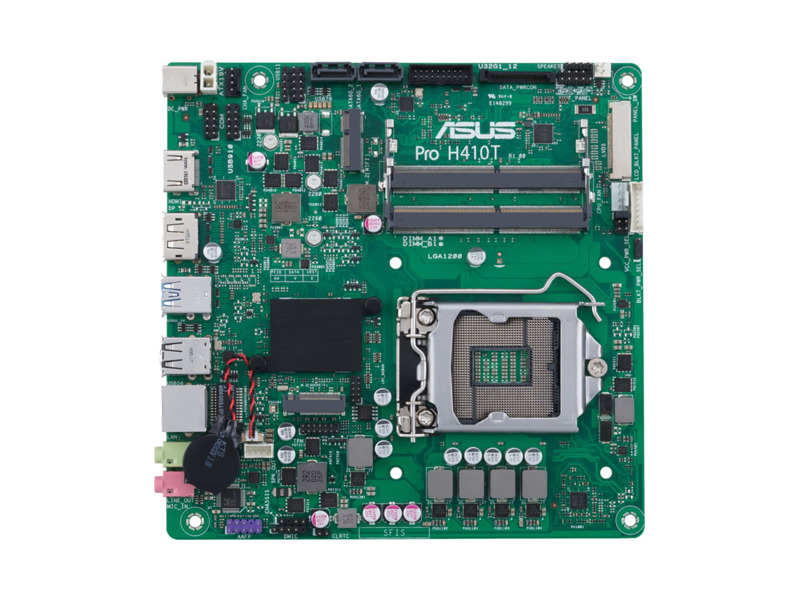 90MB1580-M0EAYC  ASUS PRO H410T/ CSM LGA1200, Intel H410, 2*DDR4, 2 x SATA-III, 2 x PCI-E M.2, 2 x USB 2.0, 2 x USB 3.2 Gen1, HDMI, DisplayPort, RJ-45, Mini-iTX 3