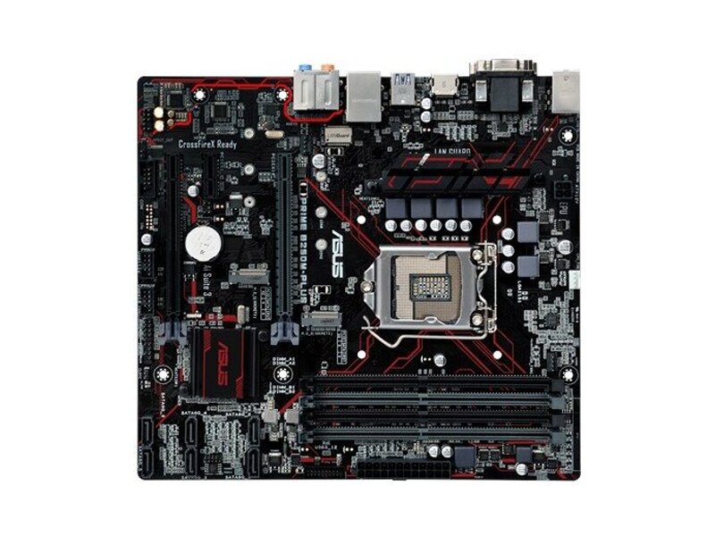 90MB0SI0-M0EAY0  ASUS PRIME B250M-PLUS, LGA1151, B250, 4*DDR4, D-Sub+DVI+HDMI, CrossFireX, SATA3, Audio, Gb LAN, USB 3.0*6, USB 2.0*6, COM*1 header (w/ o cable), mATX ; 90MB0SI0-M0EAY0