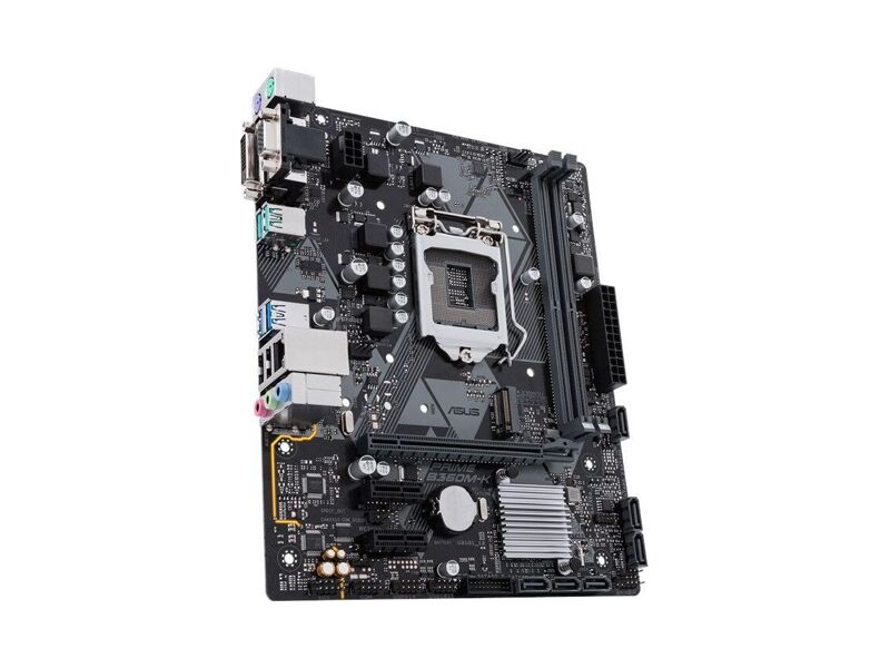 90MB0WR0-M0EAY0  ASUS PRIME B360M-K, LGA1151, B360, 2*DDR4, D-Sub + DVI, SATA3 + RAID, Audio, Gb LAN, USB 3.1*6, USB 2.0*6, COM*1 header (w/ o cable), mATX ; 90MB0WR0-M0EAY0 2