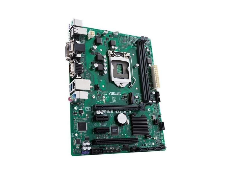 90MB0W60-M0EAYM  ASUS PRIME H310M-C, LGA1151, H310, 2*DDR4, D-Sub + DVI, SATA3 + RAID, Audio, Gb LAN, USB 3.1*2, USB 2.0*6, COM*1 header (w/ o cable), LPT*1 header (w/ o cable), mATX ; 90MB0W60-M0EAYM 1