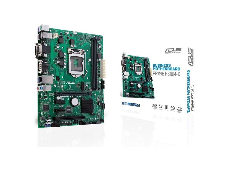 90MB0W60-M0EAYM  ASUS PRIME H310M-C, LGA1151, H310, 2*DDR4, D-Sub + DVI, SATA3 + RAID, Audio, Gb LAN, USB 3.1*2, USB 2.0*6, COM*1 header (w/ o cable), LPT*1 header (w/ o cable), mATX ; 90MB0W60-M0EAYM 4