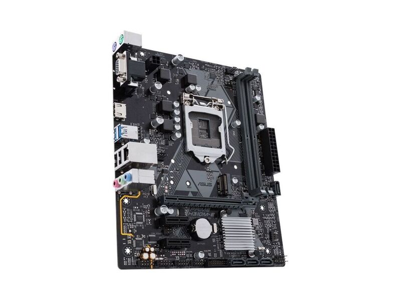 90MB0X90-M0EAY0  ASUS PRIME H310M-E, LGA1151, H310, 2*DDR4, D-Sub+HDMI, SATA3, Audio, Gb LAN, USB 3.1*4, USB 2.0*6, COM*1 header (w/ o cable), mATX ; 90MB0X90-M0EAY0 2