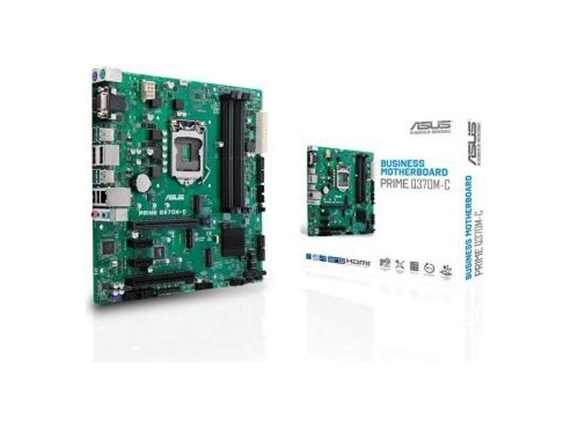 90MB0W70-M0EAYM  ASUS PRIME Q370M-C Soc-1151v2 Intel Q370 4xDDR4 mATX AC`97 8ch(7.1) GbLAN RAID+VGA+HDMI+DP
