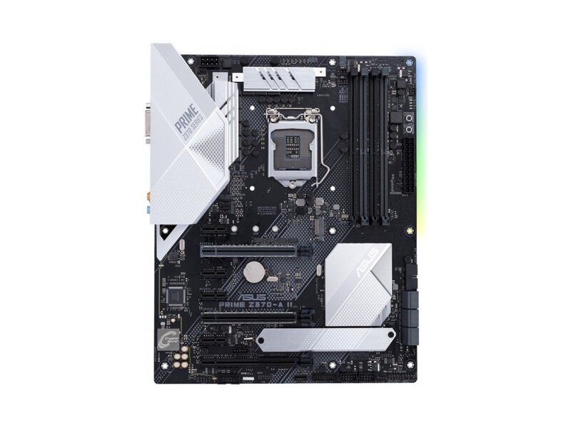 90MB0ZT0-M0EAY0  ASUS PRIME Z370-A II, LGA1151, Z370, 4*DDR4, DP+HDMI+DVI, SLI+CrossFireX, SATA3 + RAID, Audio, Gb LAN, USB 3.1*8, USB 2.0*6, COM*1 header (w/ o cable), ATX ; 90MB0ZT0-M0EAY0 2