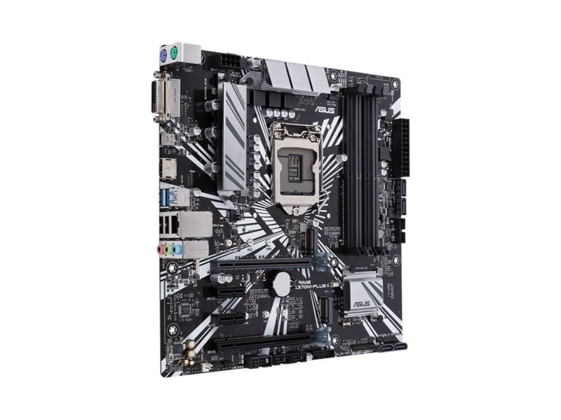 90MB0ZR0-M0EAY0  ASUS PRIME Z370M-PLUS II, LGA1151, Z370, 4*DDR4, DVI+HDMI, CrossFireX, SATA3 + RAID, Audio, Gb LAN, USB 3.1*7, USB 2.0*6, COM*1 header (w/ o cable), mATX ; 90MB0ZR0-M0EAY0