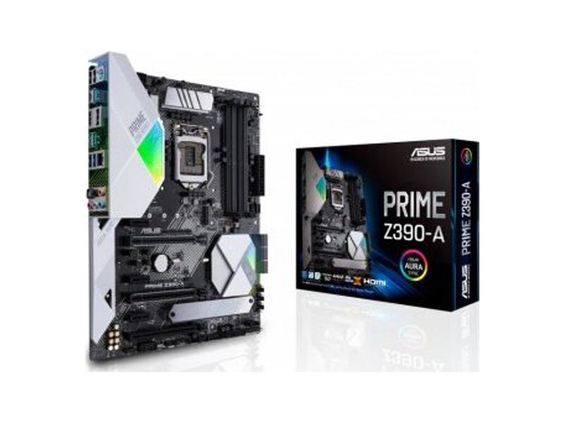 90MB0YT0-M0EAY0  ASUS PRIME Z390-A, LGA1151, Z390, 4*DDR4, HDMI+DVI, SLI+CrossFireX, SATA3 + RAID, Audio, Gb LAN, USB 3.1*8, USB 2.0*6, COM*1 header (w/ o cable), ATX ; 90MB0YT0-M0EAY0 4