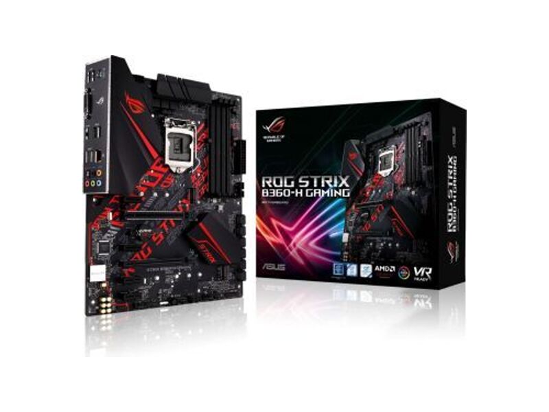 90MB0WM0-M0EAY0  ASUS ROG STRIX B360-H GAMING, LGA1151, B360, 4*DDR4, HDMI+DVI, SLI+CrossFireX, SATA3 + RAID, Audio, Gb LAN, USB 3.1*6, USB 2.0*6, ATX ; 90MB0WM0-M0EAY0 4