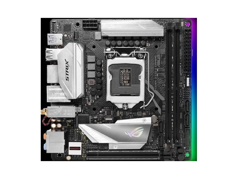 90MB0VK0-M0EAY0  ASUS ROG STRIX Z370-I GAMING, LGA1151, Z370, 2*DDR4, HDMI+DP, SATA3 + RAID, Audio, Gb LAN, USB 3.1*7, USB 2.0*6, mITX ; 90MB0VK0-M0EAY0