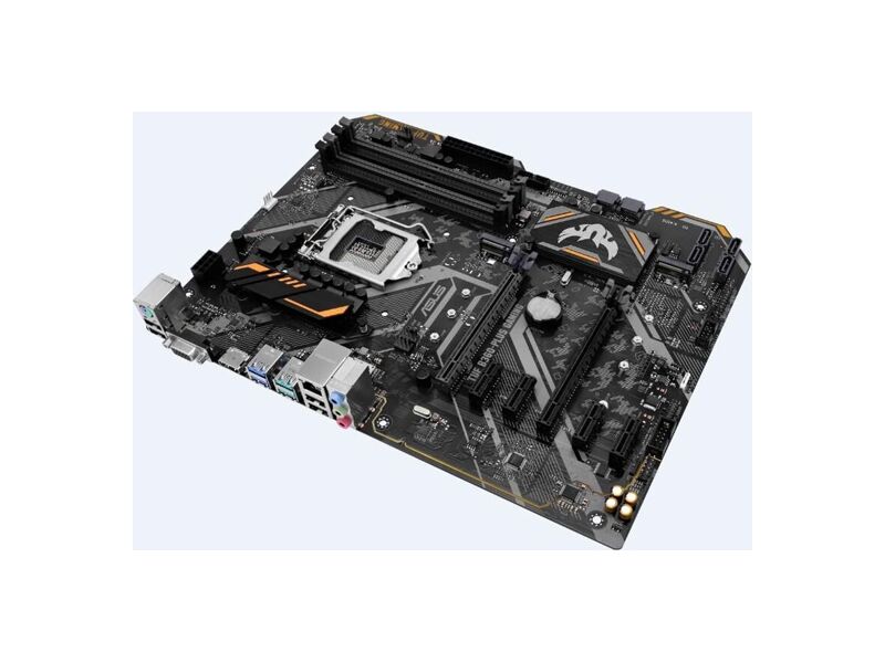 90MB0X10-M0EAY0  ASUS TUF B360-PLUS GAMING, LGA1151, B360, 4*DDR4, D-Sub+HDMI, SATA3, Audio, Gb LAN, USB 3.1*6, USB 2.0*6, COM*1 header (w/ o cable), ATX; 90MB0X10-M0EAY0