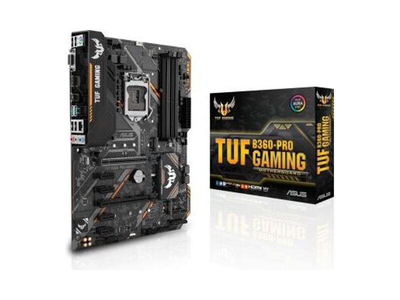 90MB0X00-M0EAY0  ASUS TUF B360-PRO GAMING, LGA1151, B360, 4*DDR4, D-Sub+HDMI, SLI+CrossFireX, SATA3 + RAID, Audio, Gb LAN, USB 3.1*5, USB 2.0*6, COM*1 header (w/ o cable), ATX ; 90MB0X00-M0EAY0 4