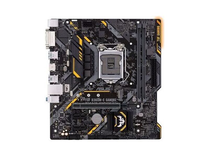 90MB0WK0-M0EAY0  ASUS TUF B360M-E GAMING, LGA1151, B360, 2*DDR4, DVI+HDMI, SATA3, Audio, Gb LAN, USB 3.1*6, USB 2.0*6, COM*1 header (w/ o cable), mATX ; 90MB0WK0-M0EAY0 1