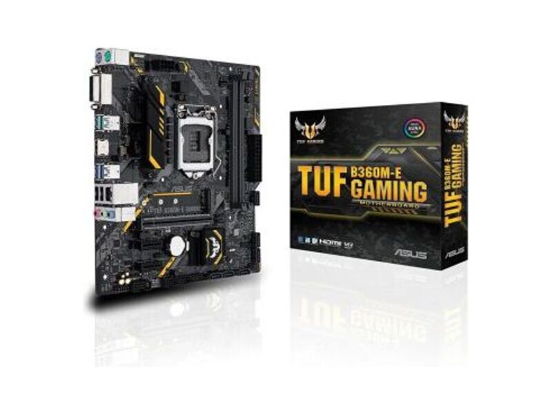 90MB0WK0-M0EAY0  ASUS TUF B360M-E GAMING, LGA1151, B360, 2*DDR4, DVI+HDMI, SATA3, Audio, Gb LAN, USB 3.1*6, USB 2.0*6, COM*1 header (w/ o cable), mATX ; 90MB0WK0-M0EAY0 4