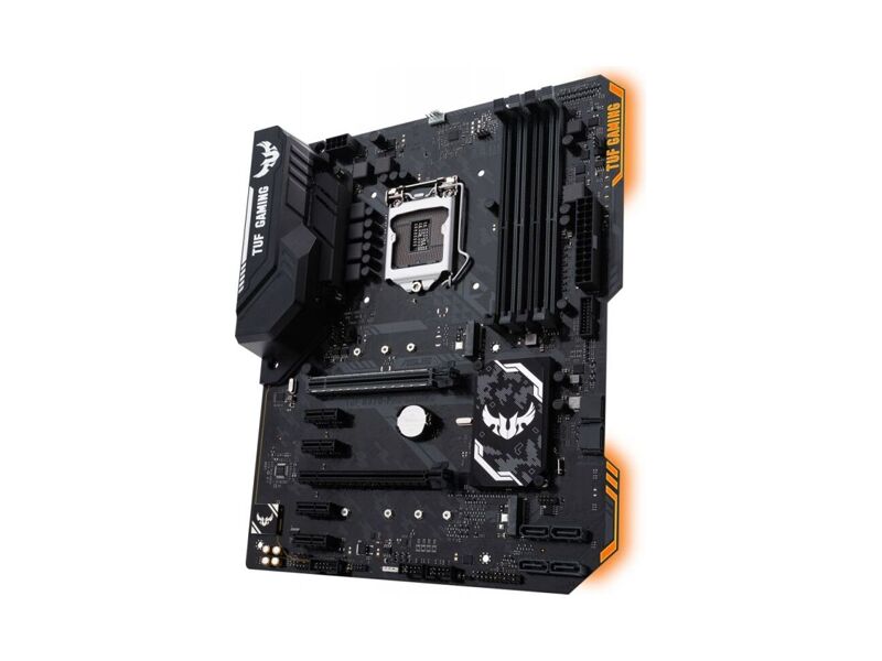 90MB0WS0-M0EAY0  ASUS TUF H370-PRO GAMING, LGA1151, H370, 4*DDR4, DP+HDMI+DVI, SLI+CrossFireX, SATA3 + RAID, Audio, Gb LAN, USB 3.1*7, USB 2.0*6, COM*1 header (w/ o cable), ATX ; 90MB0WS0-M0EAY0