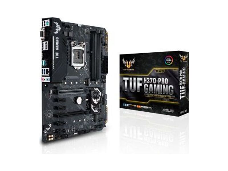 90MB0WS0-M0EAY0  ASUS TUF H370-PRO GAMING, LGA1151, H370, 4*DDR4, DP+HDMI+DVI, SLI+CrossFireX, SATA3 + RAID, Audio, Gb LAN, USB 3.1*7, USB 2.0*6, COM*1 header (w/ o cable), ATX ; 90MB0WS0-M0EAY0 4