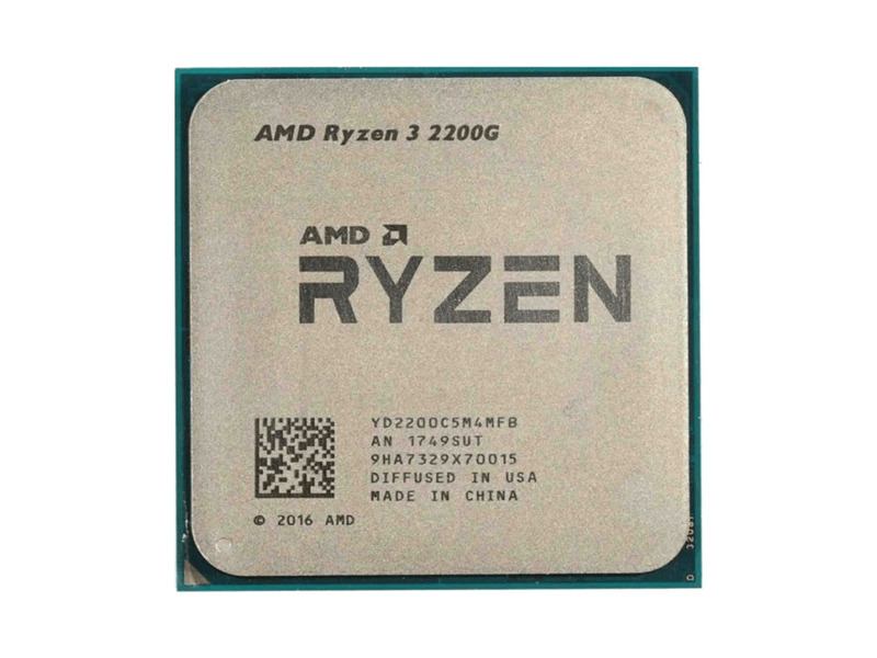 YD2200C5M4MFB  AMD CPU Desktop Ryzen 3 2200G 4C/ 4T (3.5/ 3.7GHz Boost, 6MB, 65W, AM4) tray, with RX Vega Graphics 2