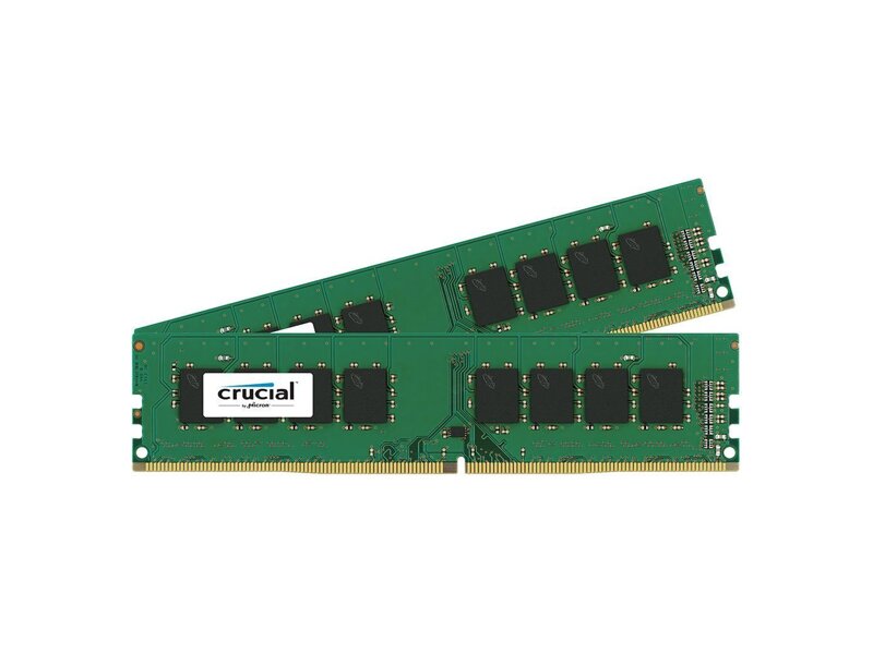CT2K8G4DFS824A  Crucial DDR4 16GB Kit (8GBx2) 2400MHz (PC4-19200) CL17 SR x8 Unbuffered DIMM 288pin