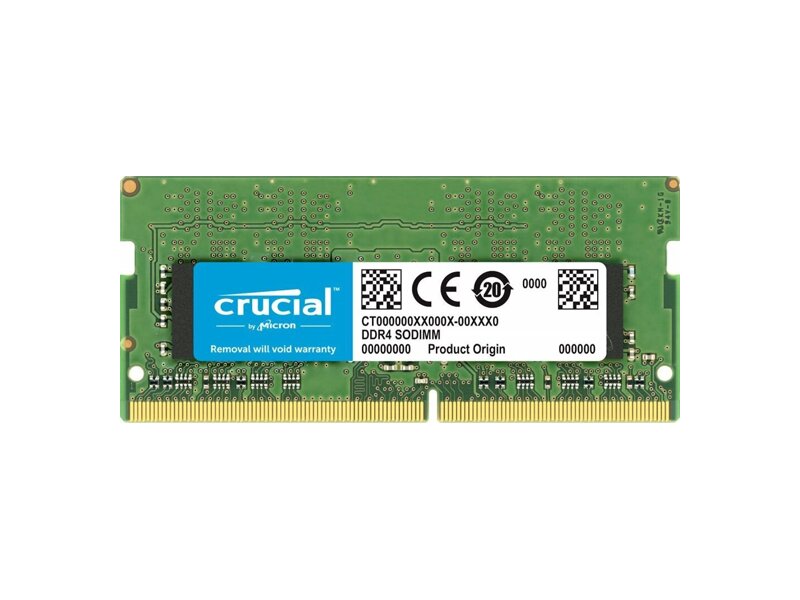 CT16G4SFD8266  Crucial SODIMM DDR4 16GB 2666MHz (PC4-21300) CL19 DR x8 Unbuffered SODIMM 260pin, EAN: 649528780140